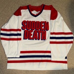 Vtg 1995 Sudden Death Van Damme Movie Promo CCM Hockey Jersey Size Large 90s